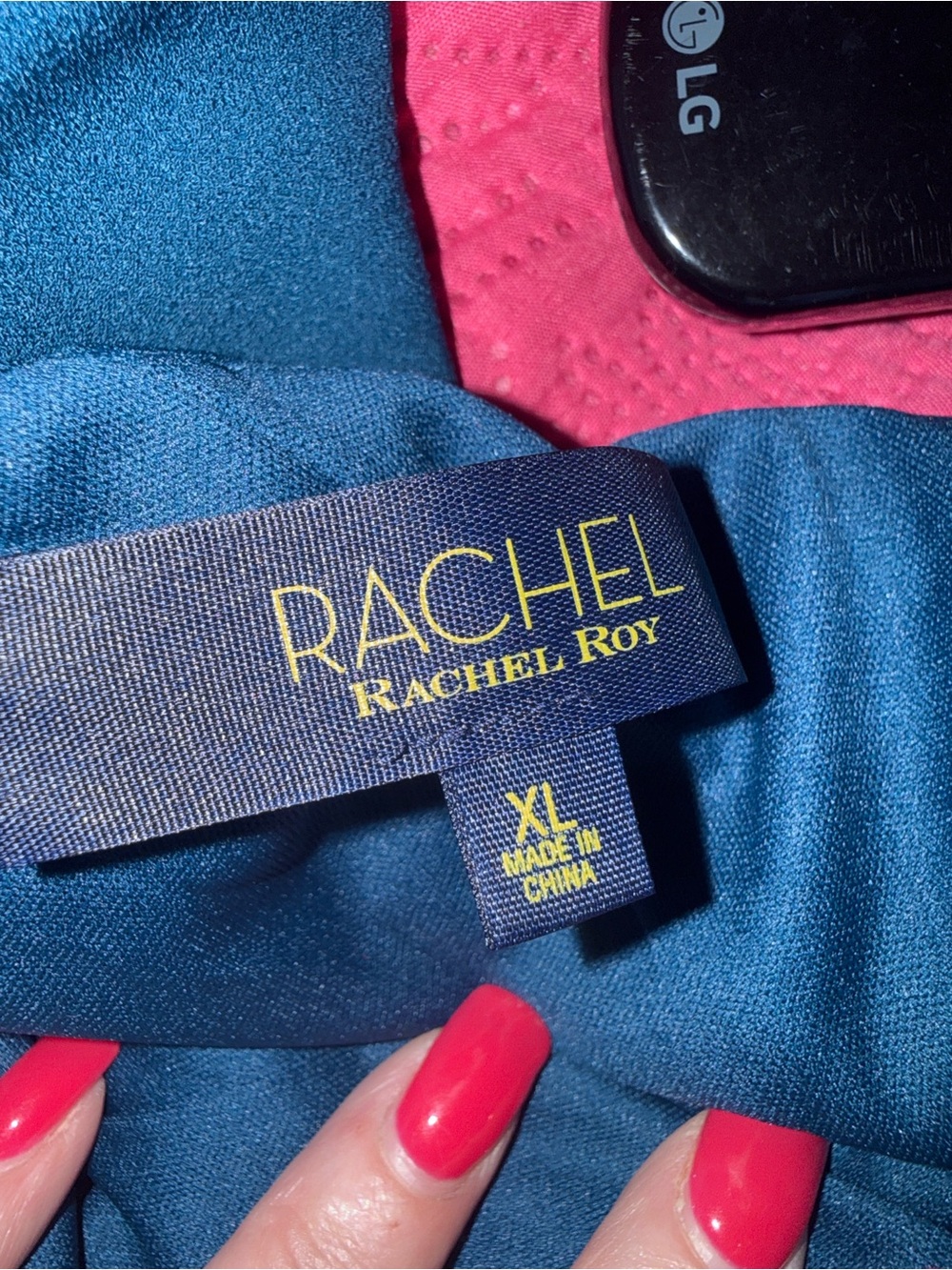 RACHEL Rachel Roy One-Shoulder Teal/Blue Dress - Picture 4 of 7